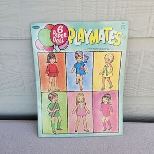 VTG Whitman Playmates 6 Paper Doll Set 1964 MCM Toy Unpunched USA Made
